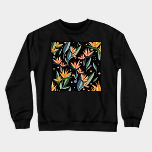 Bird of paradise pattern Crewneck Sweatshirt